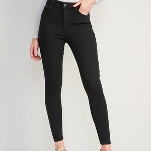 NWT Old Navy High Rise Super Skinny Jeans Black Jack Wash Sz. 14